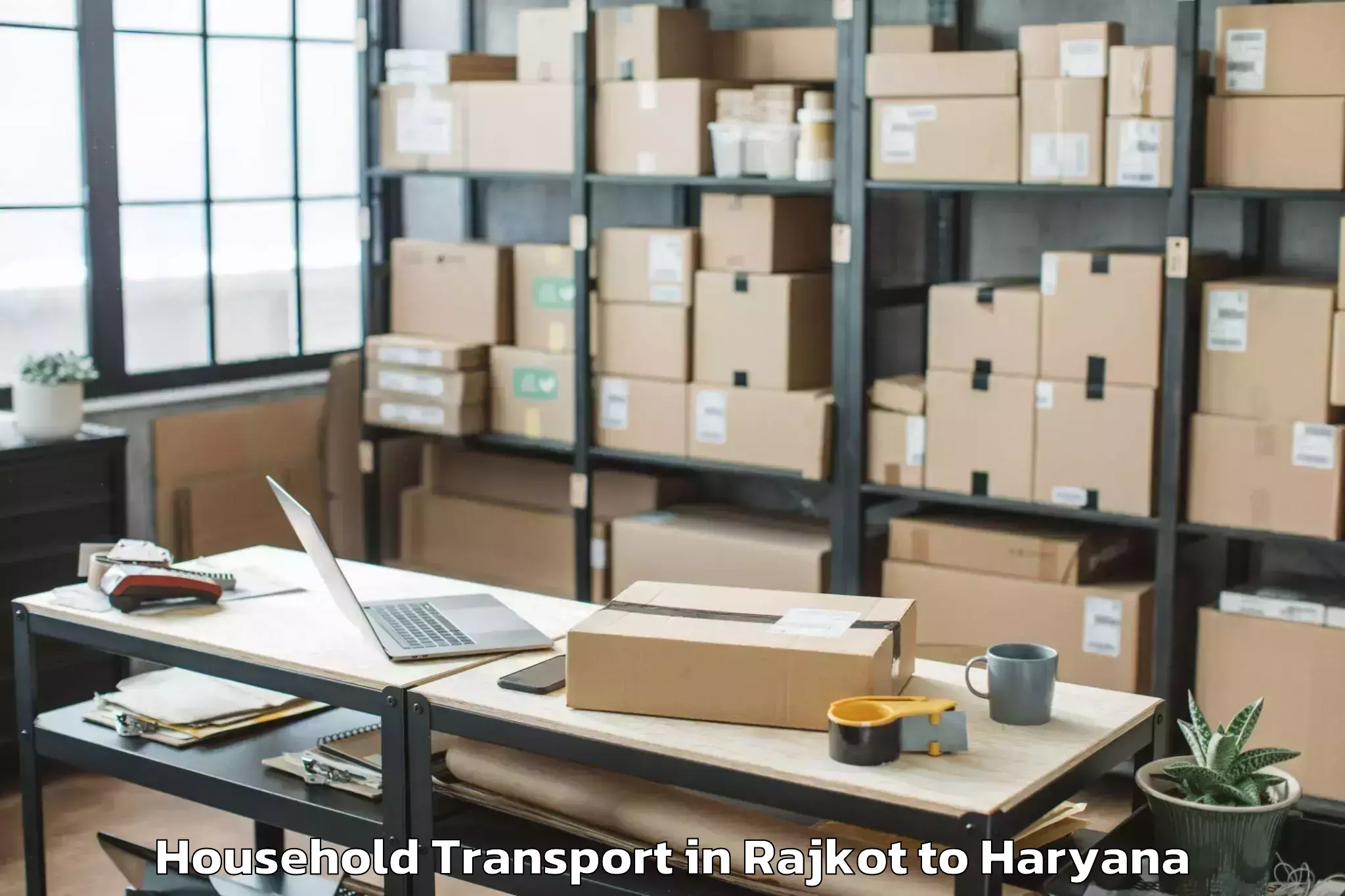 Easy Rajkot to Gold Souk Mall Gurgaon Household Transport Booking